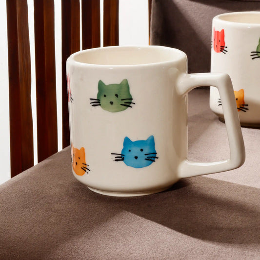 Colorful Kittens Ceramic Mug - 200 ml