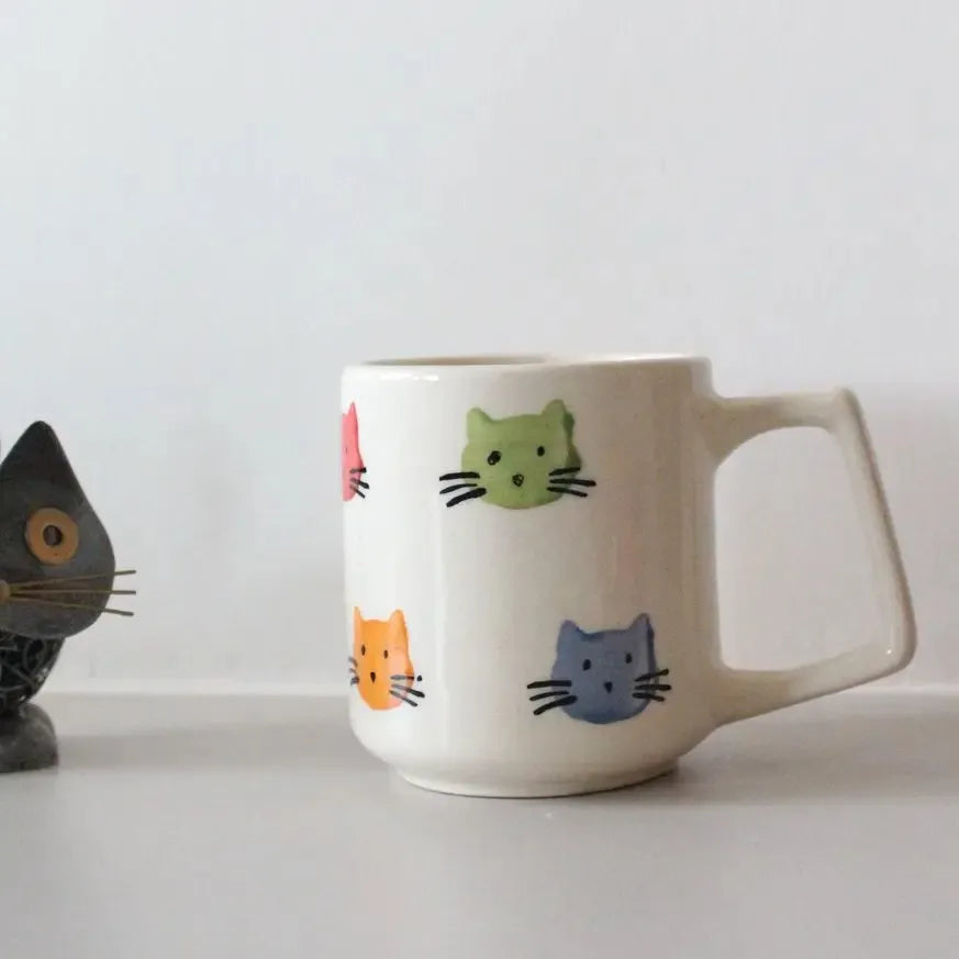 Colorful Kittens Ceramic Mug - 200 ml