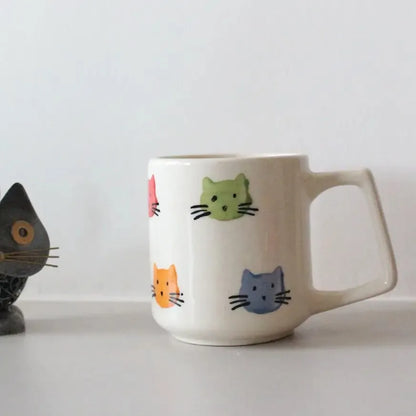 Colorful Kittens Ceramic Mug - 200 ml