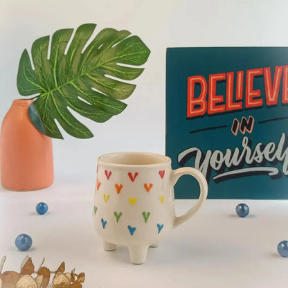 Countless Hearts Hand-painted Ceramic Mug