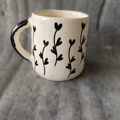 Heart Vines Botanical Ceramic Mug