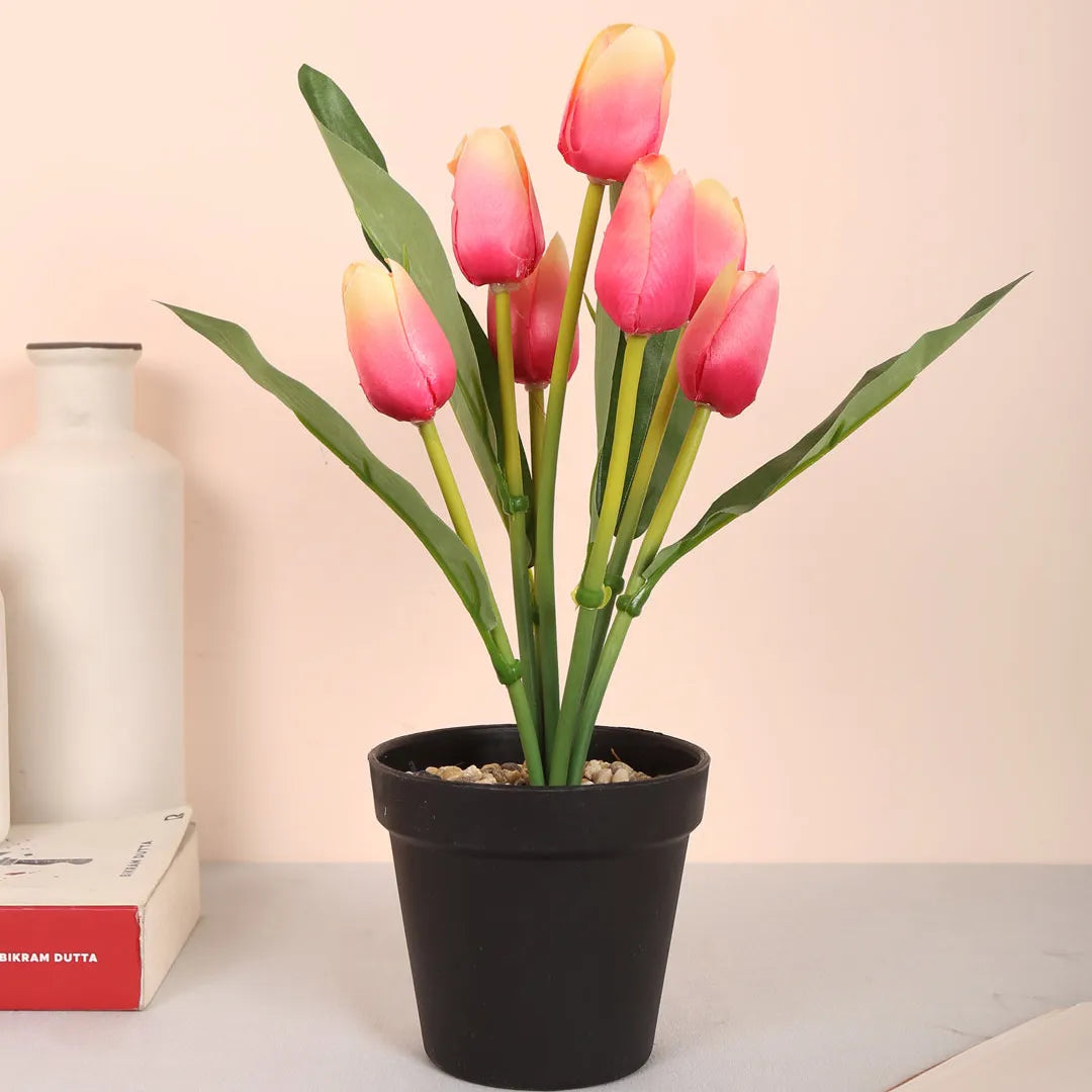 Tulip Bonsai Artificial Flower Plant - Home Decor