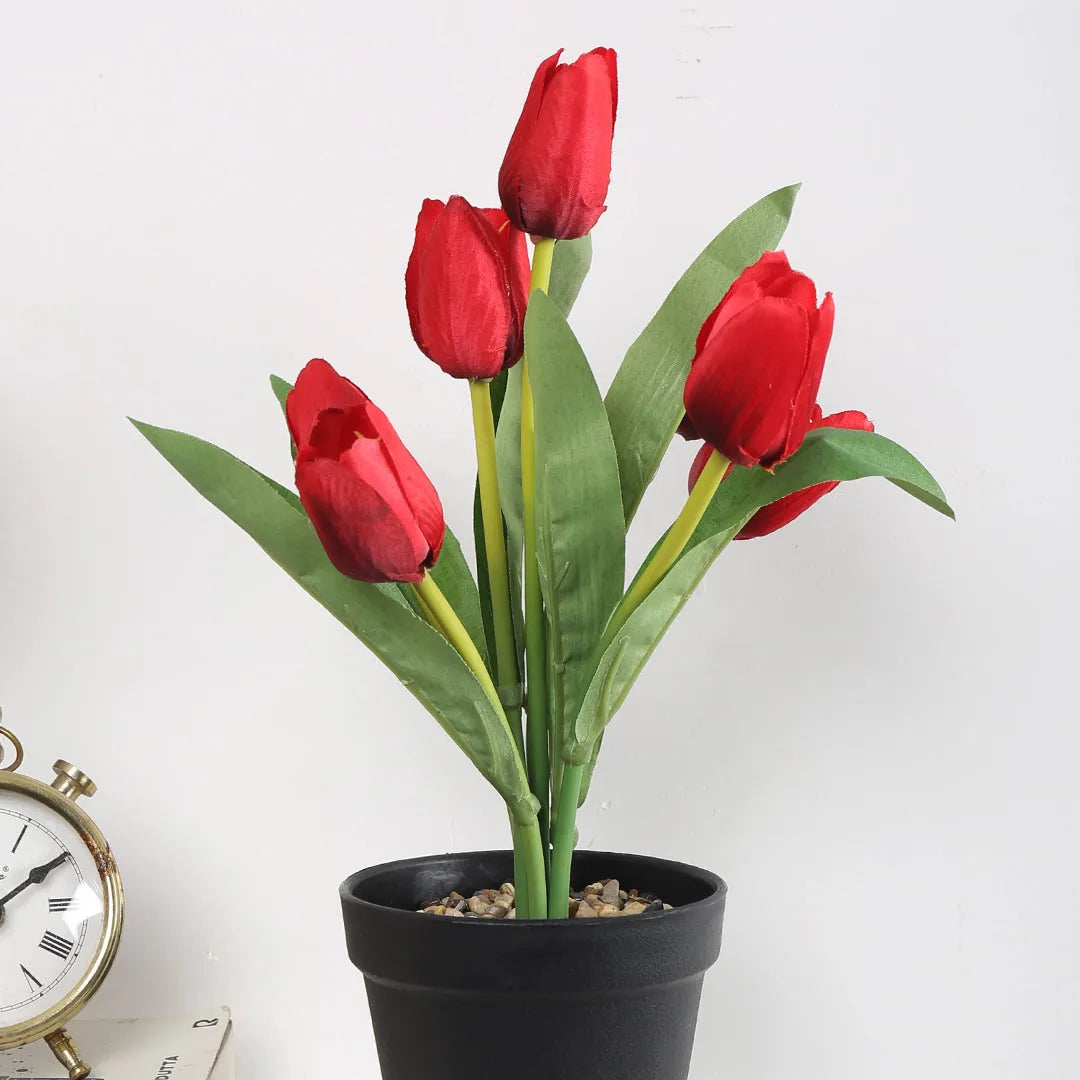 Tulip Bonsai Artificial Flower Plant - Home Decor