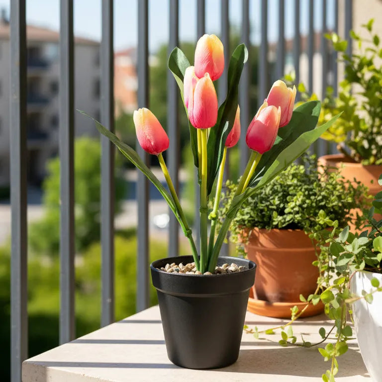 Tulip Bonsai Artificial Flower Plant - Home Decor