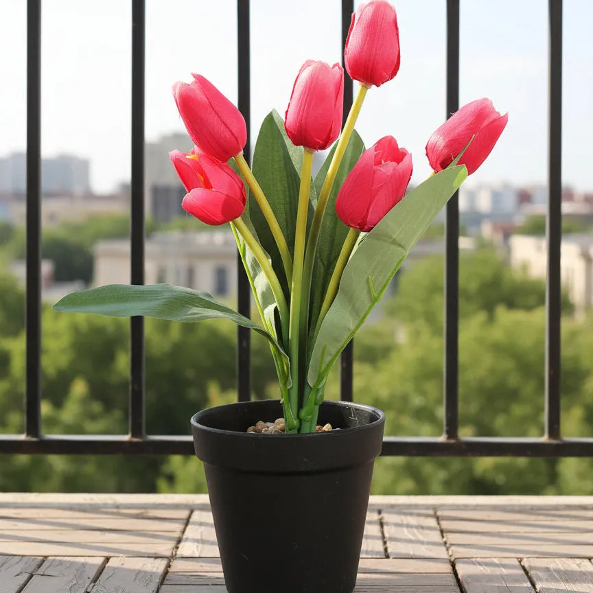 Tulip Bonsai Artificial Flower Plant - Home Decor