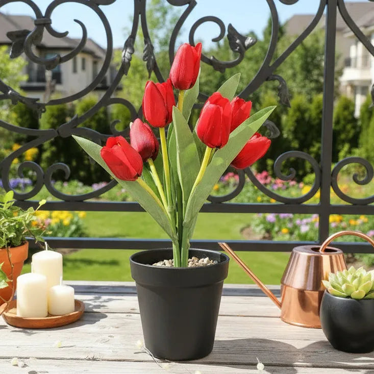 Tulip Bonsai Artificial Flower Plant - Home Decor