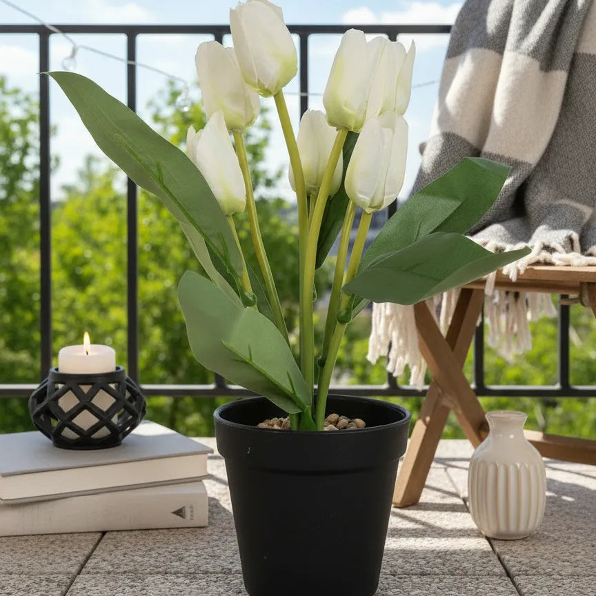 Tulip Bonsai Artificial Flower Plant - Home Decor