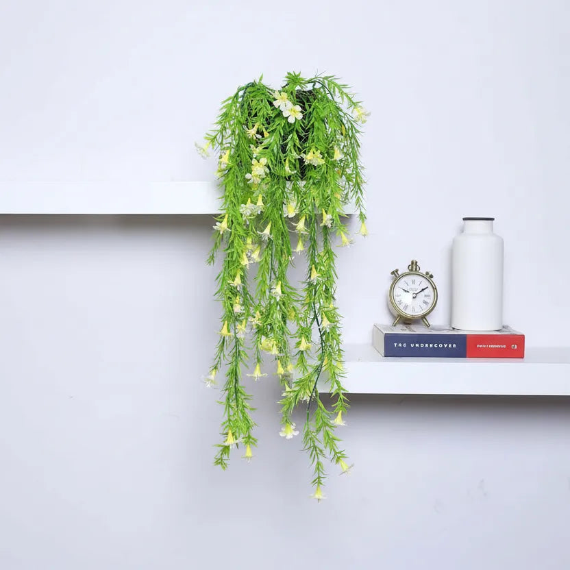 String of Pearls Hanging Plant with Pot for Decor - Artificial Plant