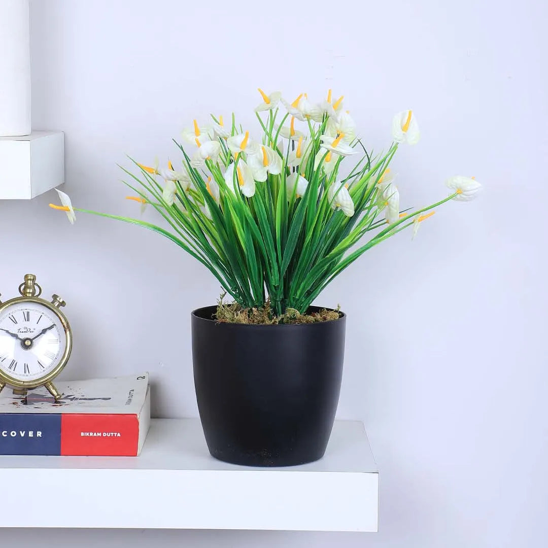 Anthurium Flower Plant with Pot Decor - Artificial Plant