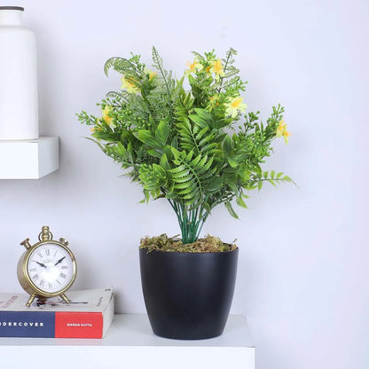 Flower Plant with Leaves and Pot Decor - Artificial Plant