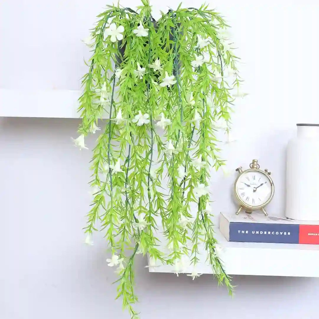 String of Pearls Hanging Plant with Pot for Decor - Artificial Plant