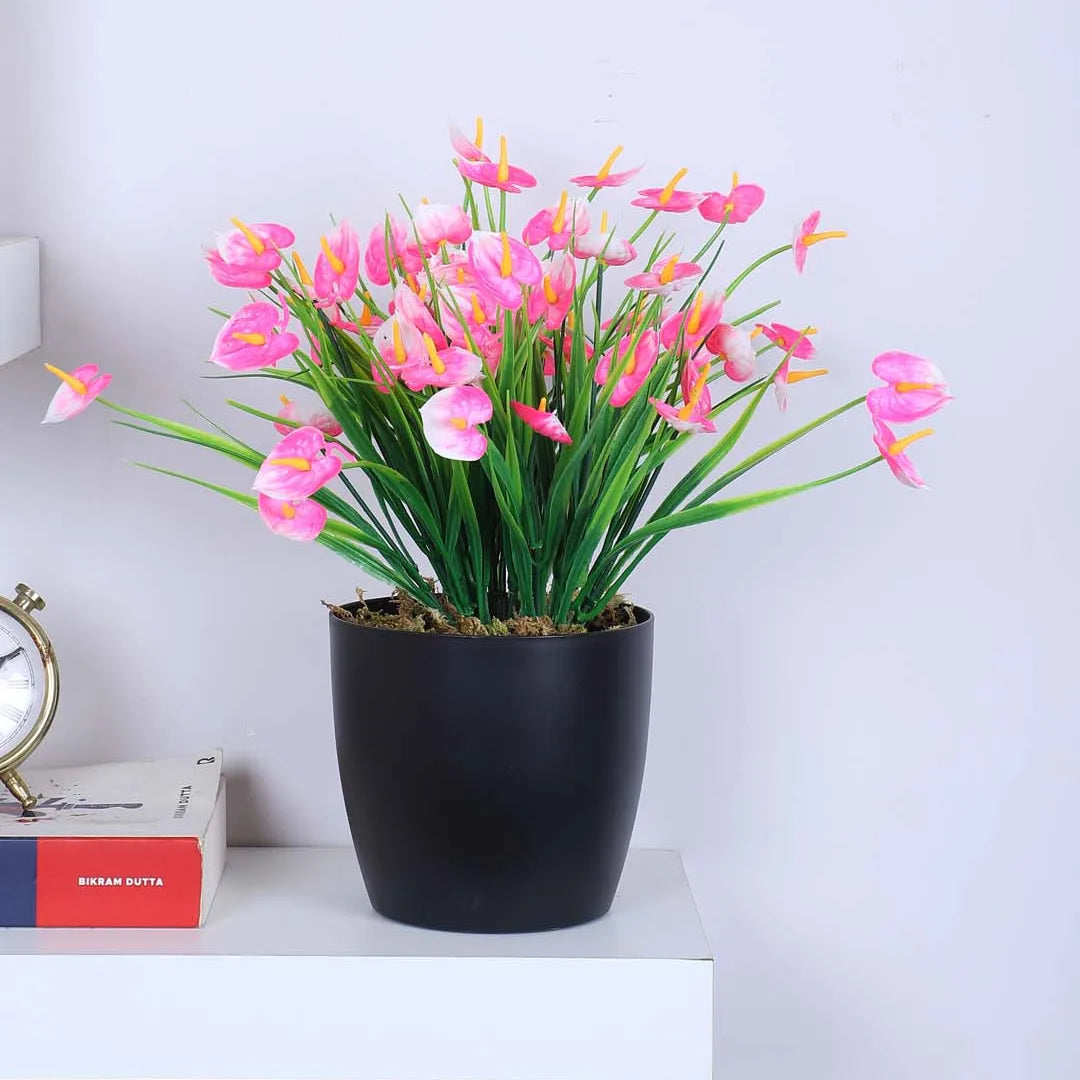 Anthurium Flower Plant with Pot Decor - Artificial Plant