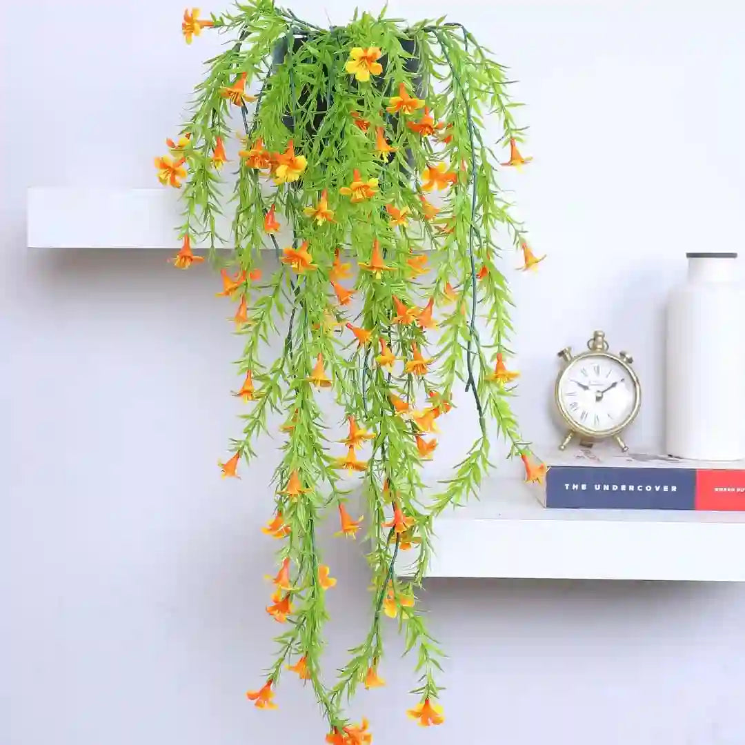 String of Pearls Hanging Plant with Pot for Decor - Artificial Plant