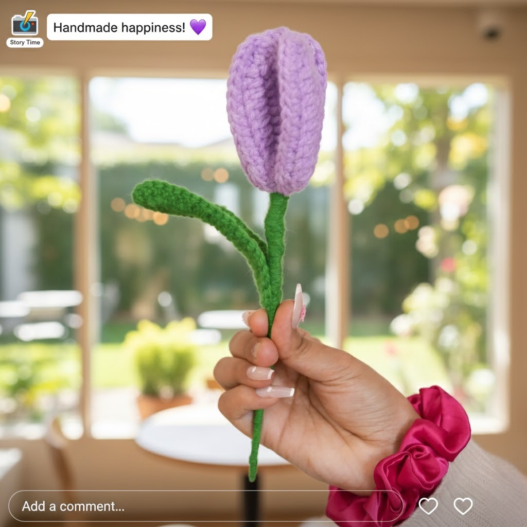 Handcrafted Crochet Flower - Premium Decor