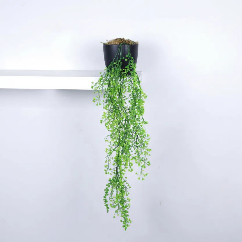 String of Pearls Hanging Potted Plant for Shelf Decor - Artificial Plant