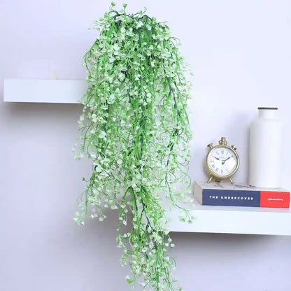 String of Pearls Hanging Potted Plant for Shelf Decor - Artificial Plant