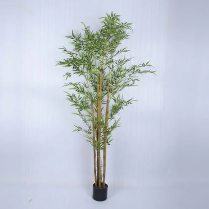 Bamboo Tree with Natural stems and Pot - Artificial Plant