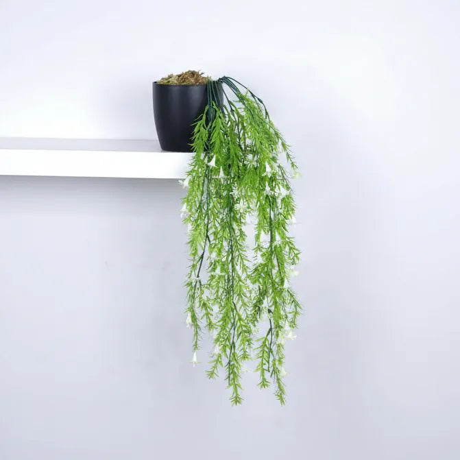 String of Pearls Hanging Plant with Pot for Decor - Artificial Plant