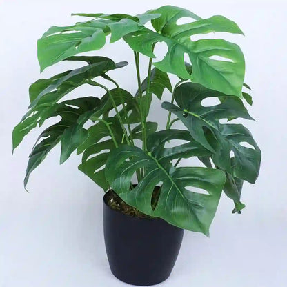 Tropical Monstera Plant with Pot - Artificial Plant