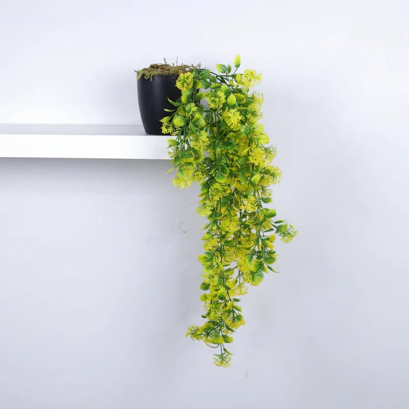 Hanging Plant with Pot for Living Spaces - Artificial Plant