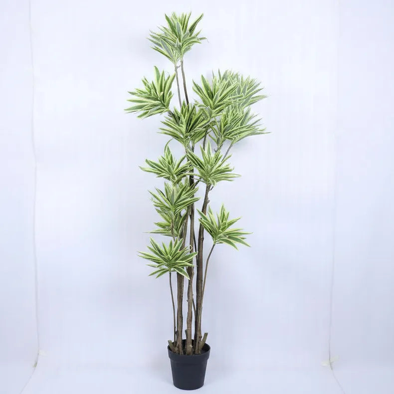 Faux Dracaena Tree with Pot for Decor - Artificial Plant
