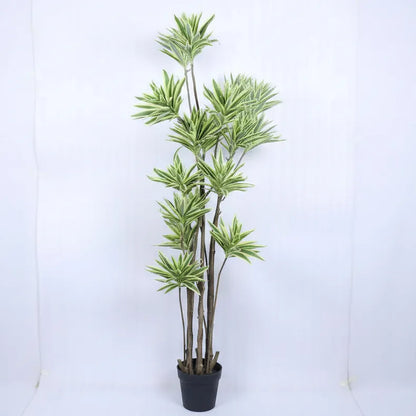 Faux Dracaena Tree with Pot for Decor - Artificial Plant