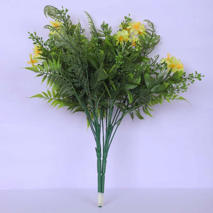 Flower Plant with Leaves and Pot Decor - Artificial Plant