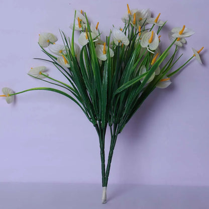 Anthurium Flower Plant with Pot Decor - Artificial Plant