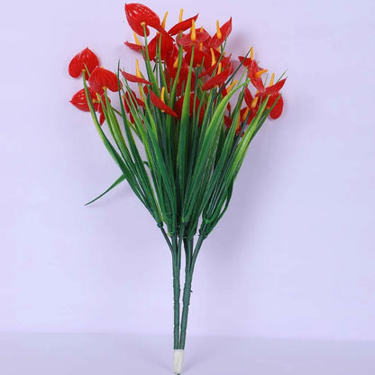 Anthurium Flower Plant with Pot Decor - Artificial Plant