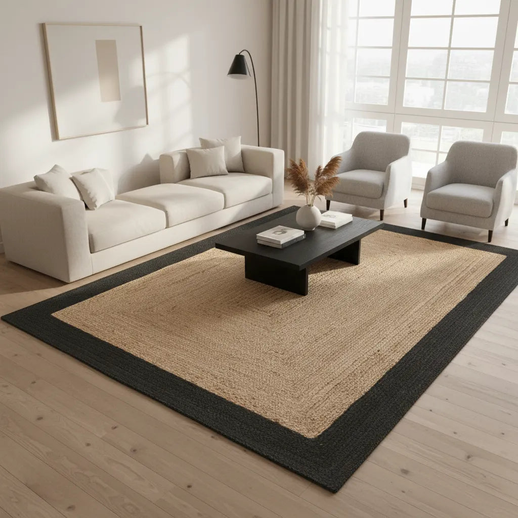 Vintage Style Eco-Friendly Handmade Jute Rug