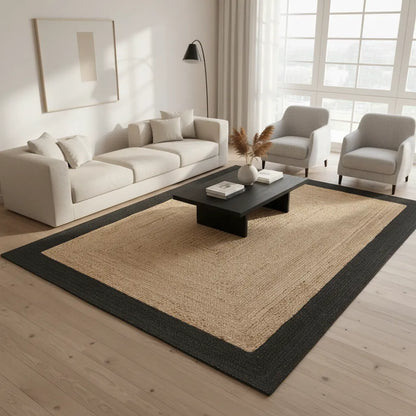 Vintage Style Eco-Friendly Handmade Jute Rug