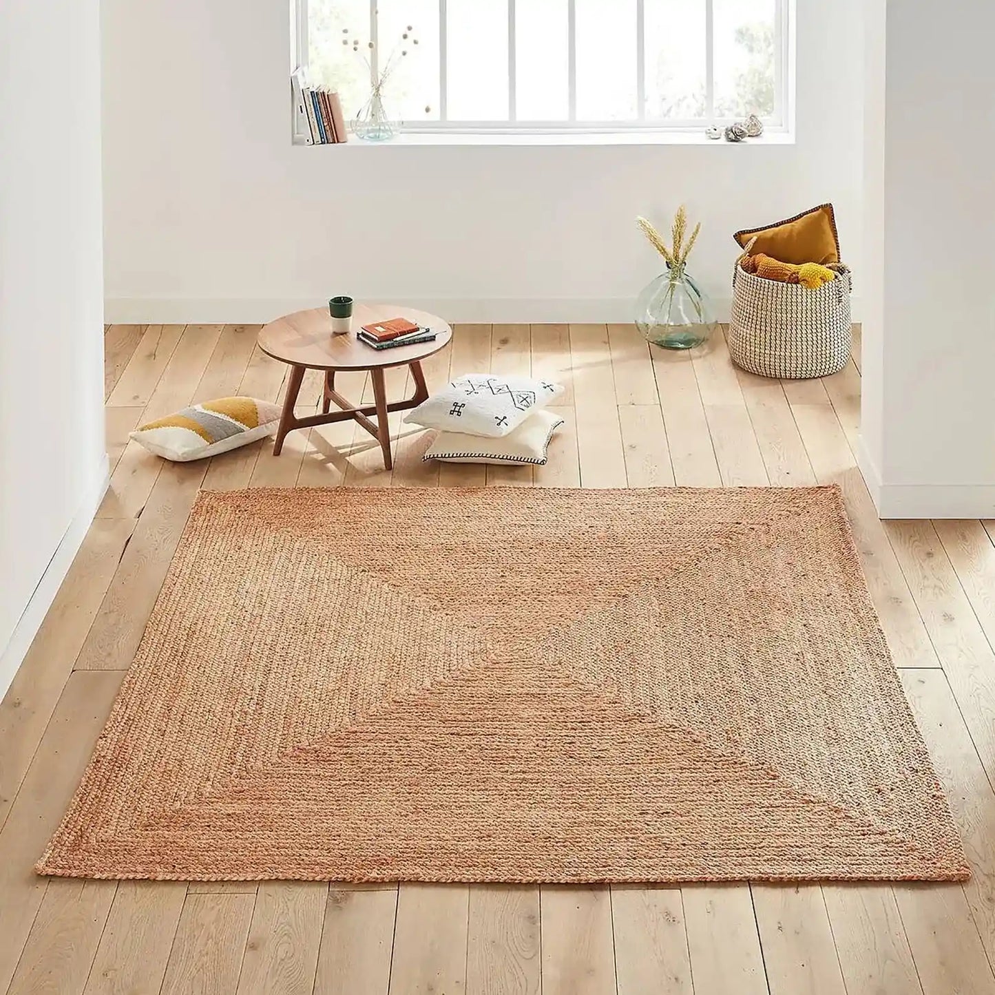 Hand-Braided Jute Rug for Charming Cozy Decor