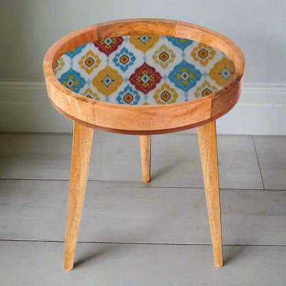 Multicolor Moroccan Pattern Wooden Serveware