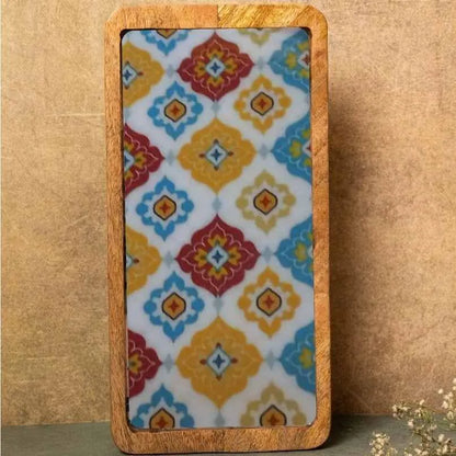 Multicolor Moroccan Pattern Wooden Serveware