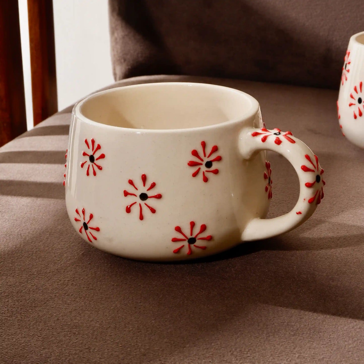 Pink Petal Pop Colorful Ceramic Mug - 200 ml