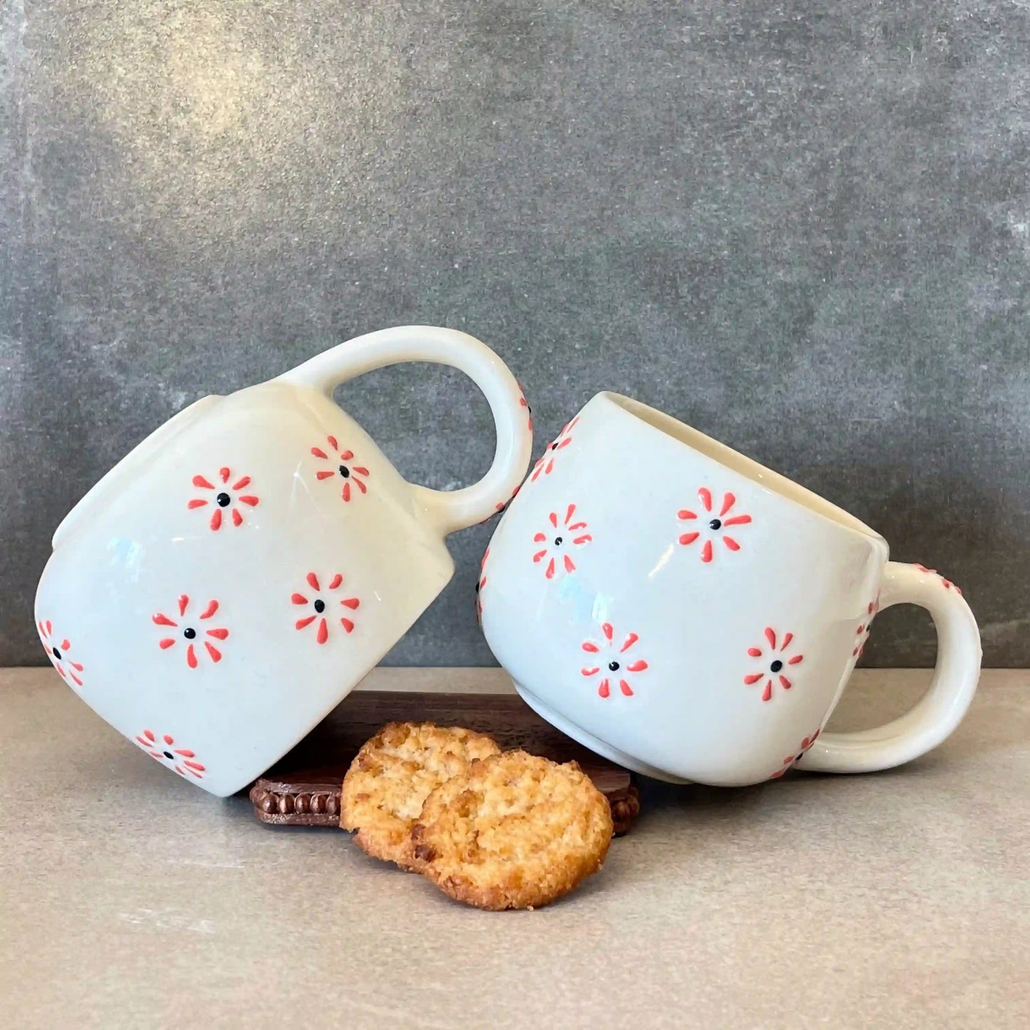 Pink Petal Pop Colorful Ceramic Mug - 200 ml