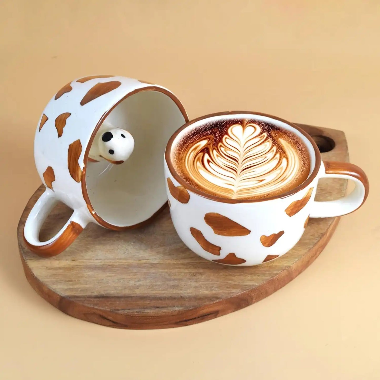 Playful Puppy Hand-painted Ceramic Mug