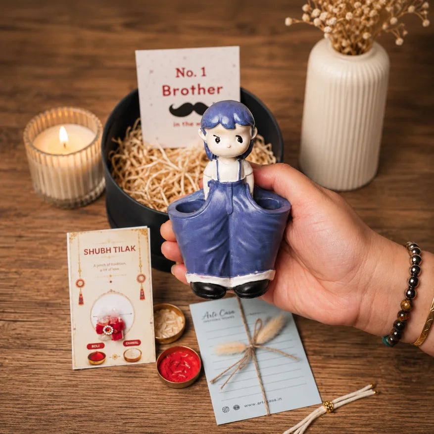 Official Hero Rakhi Gift Hamper with Pen Stand