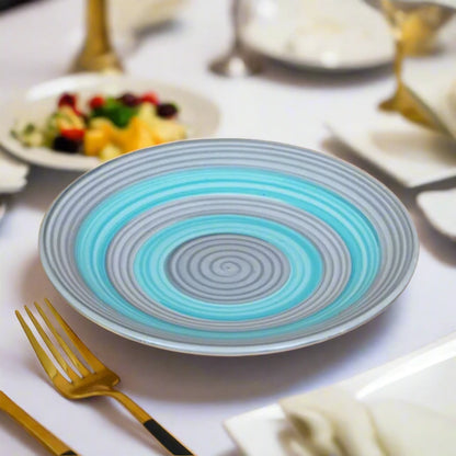 Sea Breeze Grey & Sea Green Ceramic Plate - 7 inch & 10 inch