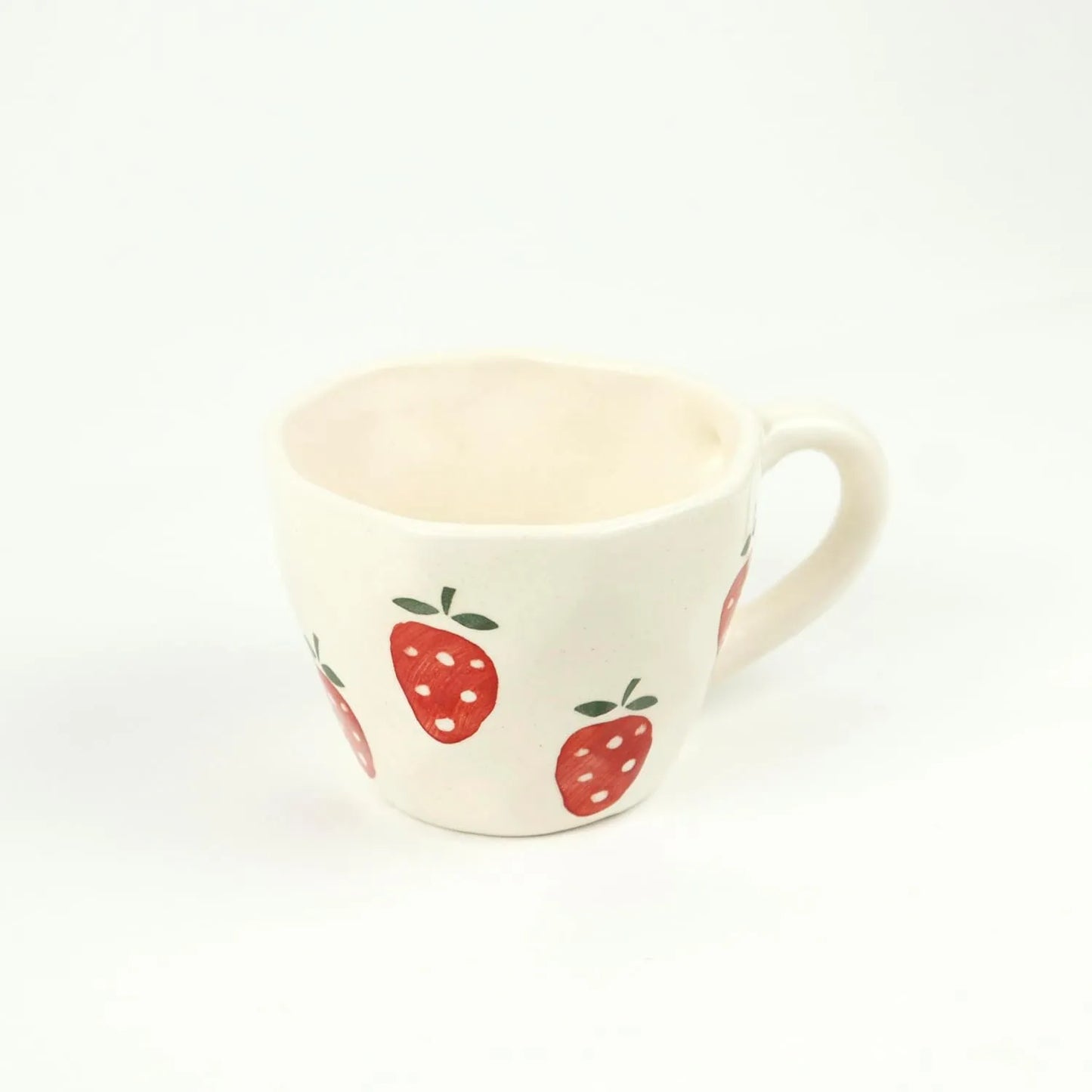 Strawberry Print Ceramic Cup & Saucer - 200 ml