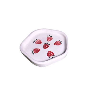 Strawberry Print Ceramic Cup & Saucer - 200 ml