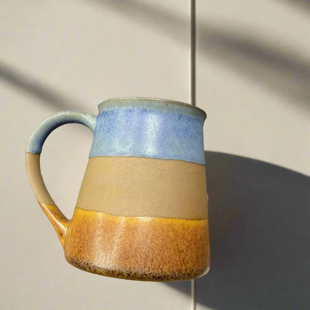 Serene Earthy Blue Mug Collection - 330 ml