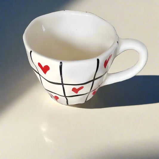 Red Sweetheart Coffee Ceramic Cup - 200 ml