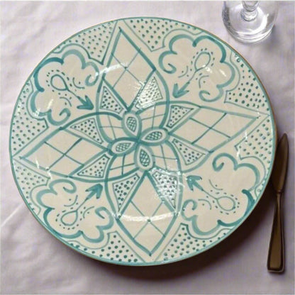 Aquamarine Mandala Ceramic Dinner Plate - 7 inch & 10 inch