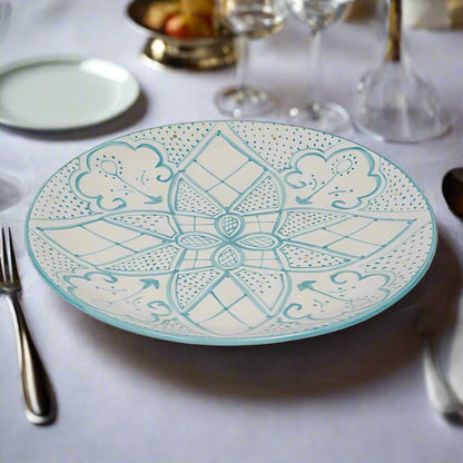 Aquamarine Mandala Ceramic Dinner Plate - 7 inch & 10 inch