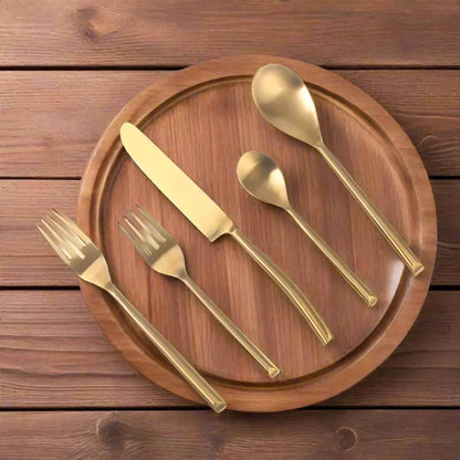 Luxe Gold Stainless Steel Cutlery - Set of 5