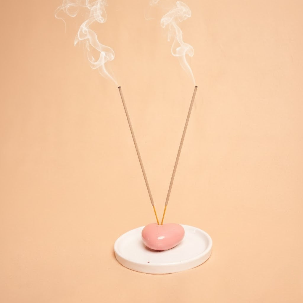 HeartGlow Ceramic Agarbati Incense Stand Holder