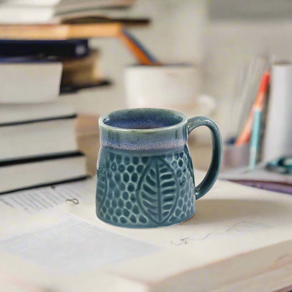 Royal Green Ceramic Mugs - 350 ml