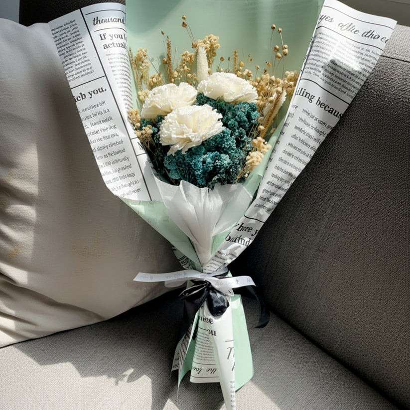 Turquoise Treasure Assorted Dried Flower Bunch
