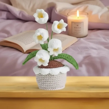 Crochet Flower with Pots - Home Decor - Daffodils